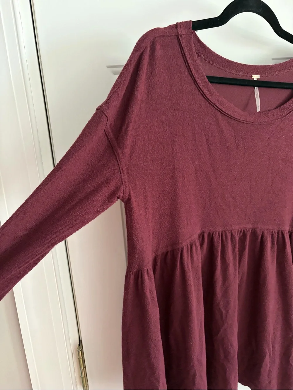 Free People Forever that Girl Peplum Tunic - Wine